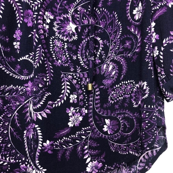 MIX By 41 Hawthorn Angola Ruffle Neck Top Purple - Picture 7 of 13